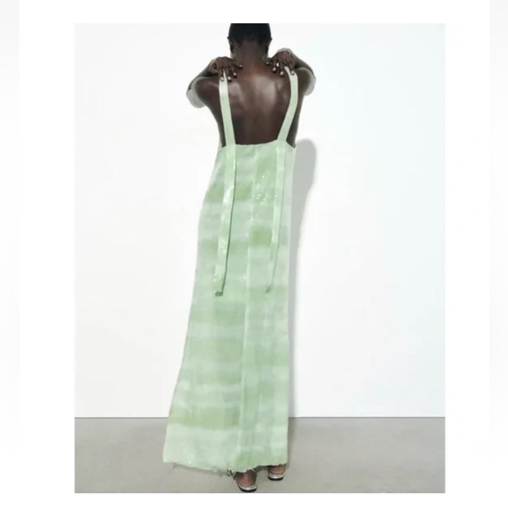 ZARA DESIGNER/RUNWAY STYLE SEQUINED KNIT DRESS LIMITED EDITION 2142/04 $179